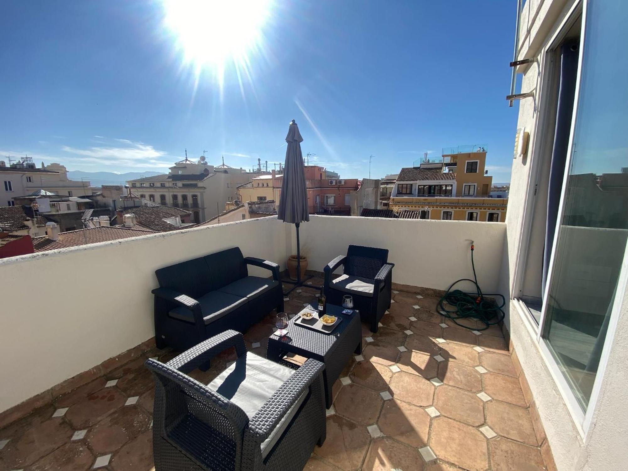 Ferienwohnung Atico Con Vistas En Granada Centro Exterior foto